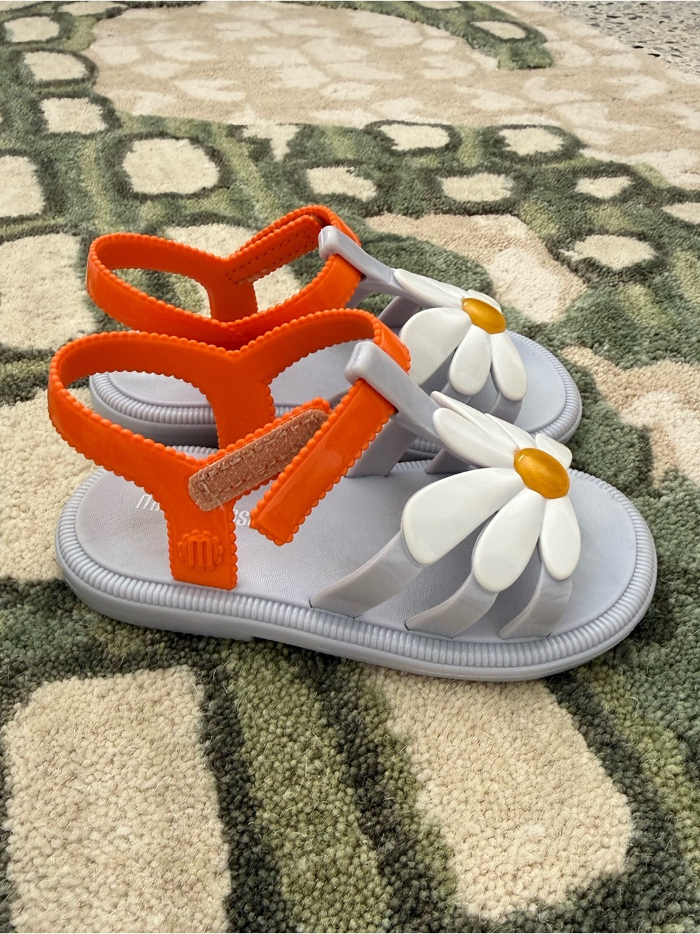 Floral Girls Toddler Mini Melissa Sandals size 8